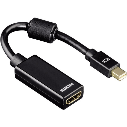 Hama 54560 DisplayPort / HDMI Adapter [1x Mini-DisplayPort Stecker - 1x HDMI-Buchse] Schwarz  10.00 cm