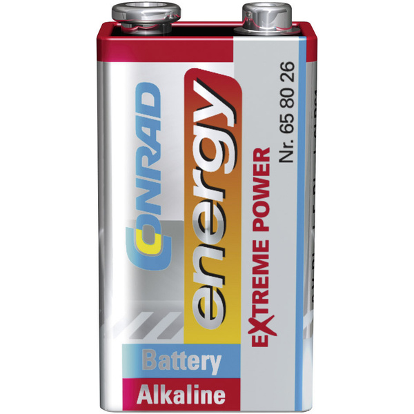 Extreme Power 6LR61 9V Block-Batterie Alkali-Mangan 9V