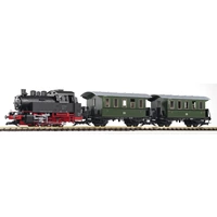 Piko G 37125G Start-Set Dampflok BR 80 mit 2 Personenwagen der DR Piko G 37125G Start-Set Dampflok BR 80 mit 2 Personenwagen der DR