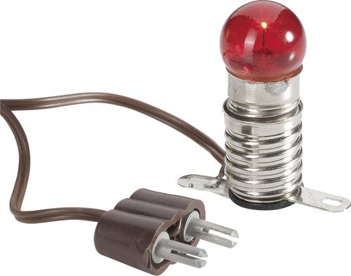 Kahlert Licht 60601 Beleuchtung Glühlampe mit Metallsteg Rot E10 3.5 V