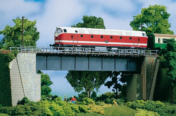 Auhagen 11341 H0 Stahlbrücke 1gleisig Universell (L x B x H) 327 x 65 x 110mm