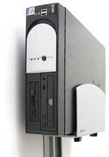 Ergotron PC Halterung Vertikal Vertical Universal CPU Holder 97-468-202 Silber Belastbar bis=18 kg