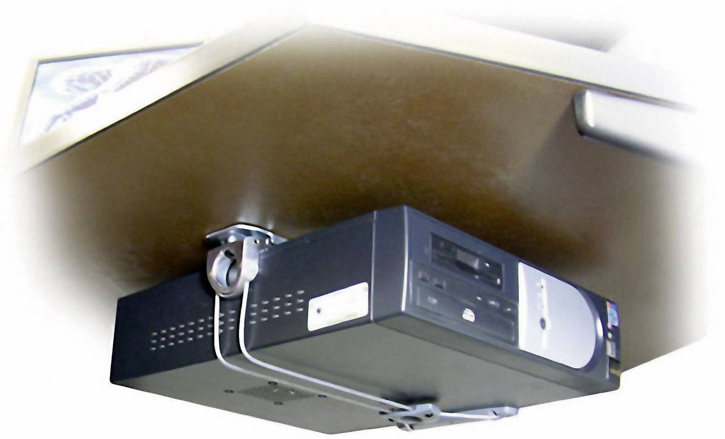 Ergotron PC Halterung Wand, Unterbau Universal CPU Holder 80-105-064 Grau Belastbar bis=22.7 kg