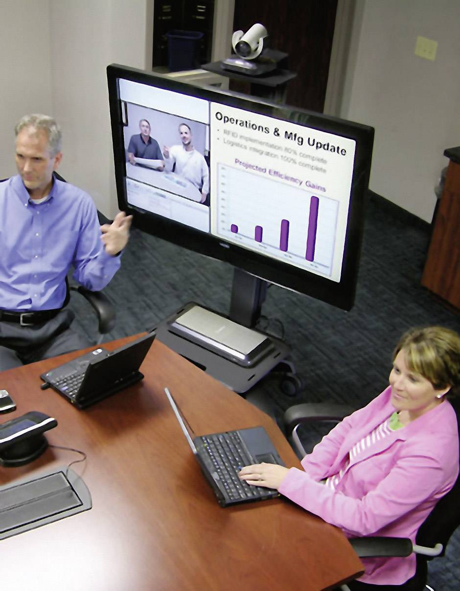 Ergotron 24-192-085 Neo-Flex Mobile MediaCenter UHD TV-Rollwagen Constant Force-Technologie, Höhenverstellbar 127,0 cm (50") - 165,1 cm (65")