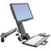 Ergotron StyleView Sit-Stand Combo Arm 1fach Monitor-Wandhalterung 25,4cm (10") - 61,0cm (24") Schwarz Tastaturablage, Neigbar