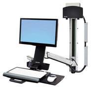 Ergotron Monitor-Wandhalterung StyleView Sit-Stand Combo System 1 Display(s) 25,4 cm (10") - 61 cm (24") Schwarz, Silber Tastaturablage, Neigbar
