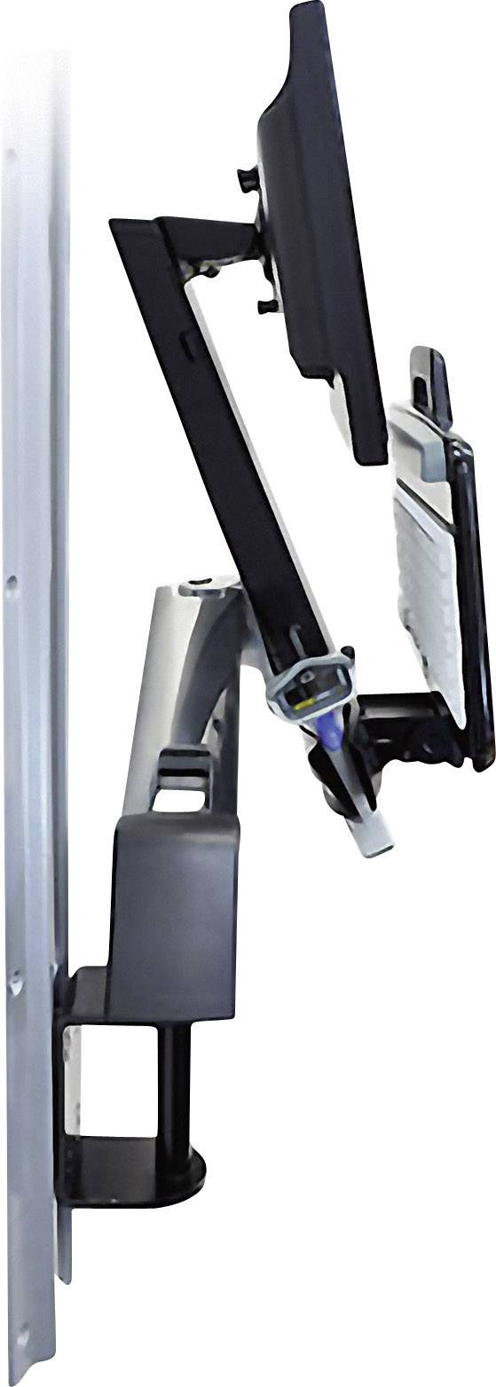 Ergotron StyleView Sit-Stand Combo System 1fach Monitor-Wandhalterung 25,4 cm (10") - 61 cm (24") Schwarz, Silber Tastaturablage, Neigbar