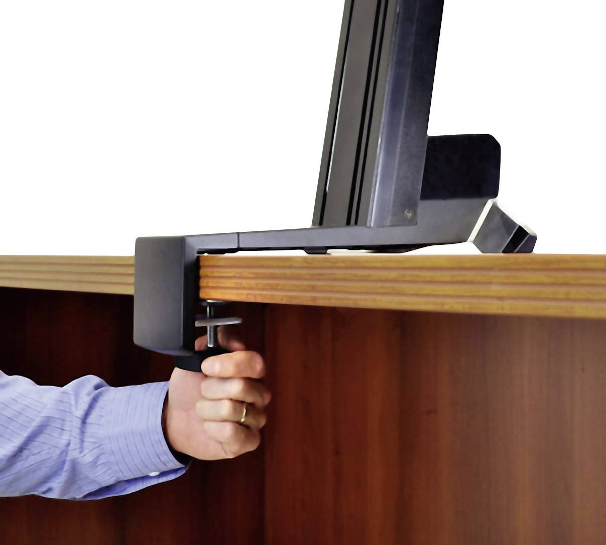 Ergotron WorkFit-S, Single HD with Worksurface+ Monitor-Tischhalterung 1 Display(s) 25,4 cm (10") - 76,2 cm (30") Schwarz Höhenverstellbar, Tastatur