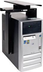 Dataflex PC Halterung Untertisch Top Grip CPU Halter 323 32.323 Schwarz Belastbar bis=20 kg