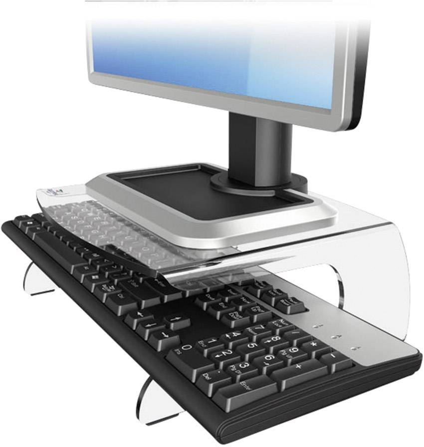 Dataflex FH 550 Monitor-Erhöhung Höhen-Bereich: 110 mm (max) Transparent