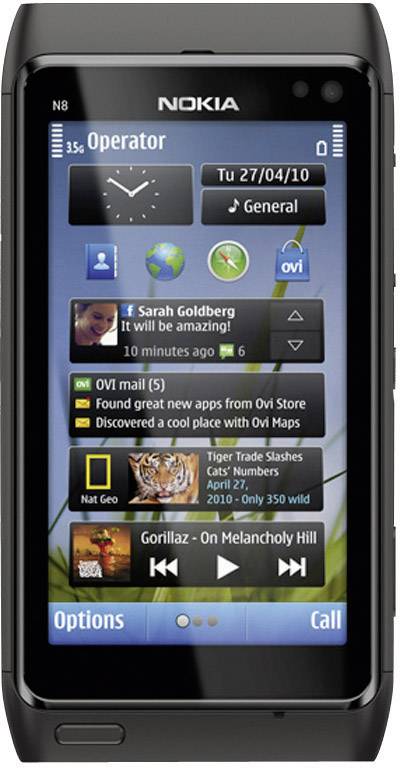 Nokia N8 Smartphone mit 12 Megapixel Carl-Zeiss Kamera, Blitz, HDMI-Anschluss und kostenloser Navigation
