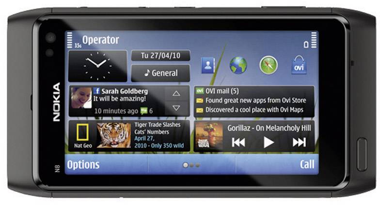 Nokia N8 Smartphone mit 12 Megapixel Carl-Zeiss Kamera, Blitz, HDMI-Anschluss und kostenloser Navigation
