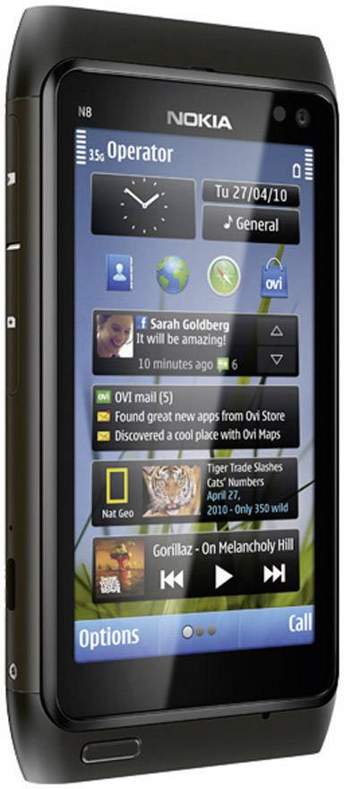 Nokia N8 Smartphone mit 12 Megapixel Carl-Zeiss Kamera, Blitz, HDMI-Anschluss und kostenloser Navigation