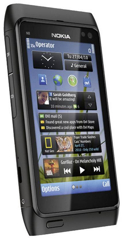 Nokia N8 Smartphone mit 12 Megapixel Carl-Zeiss Kamera, Blitz, HDMI-Anschluss und kostenloser Navigation