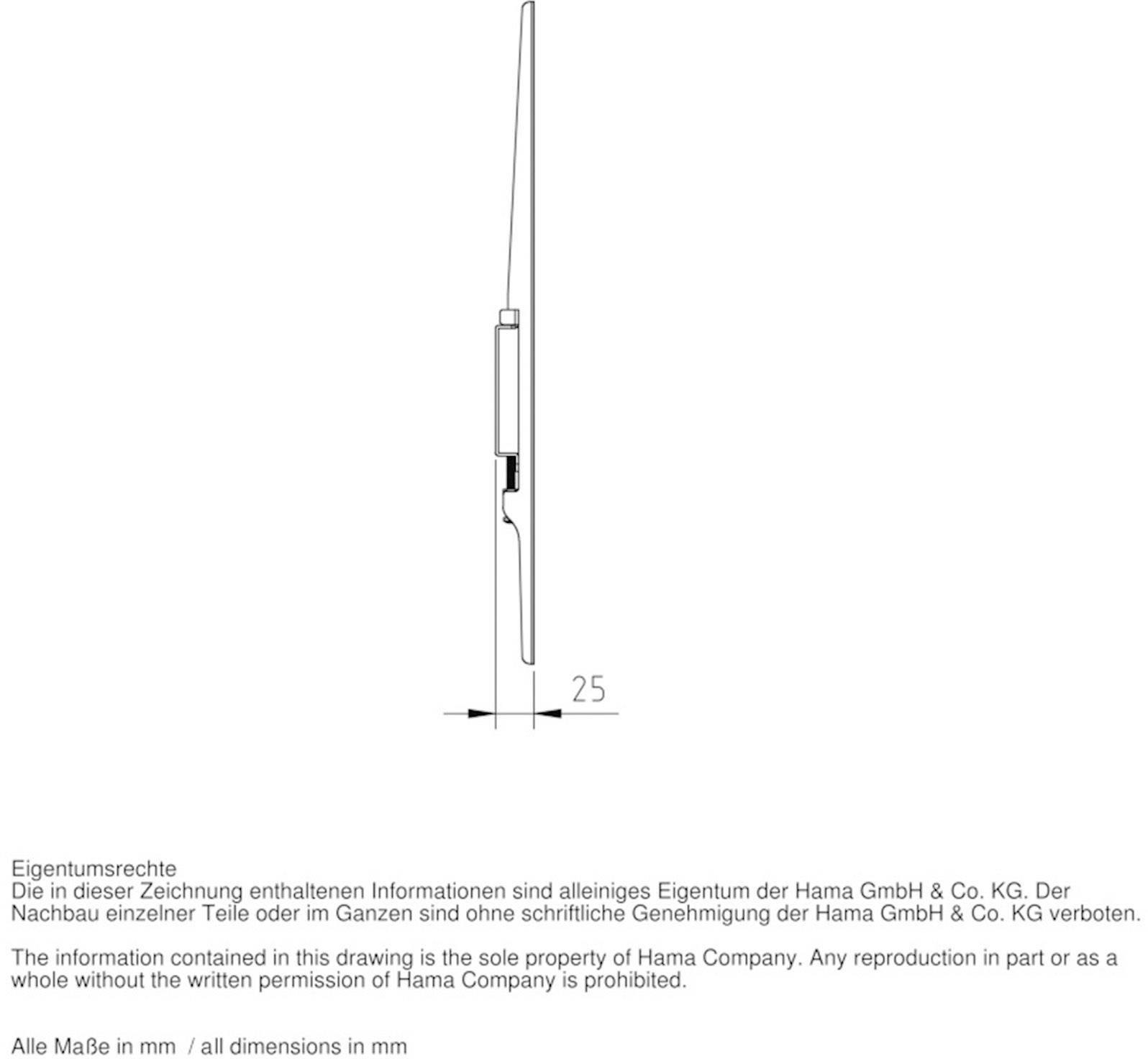Hama FIX TV-Wandhalterung 58,4 cm (23") - 127,0 cm (50") Starr