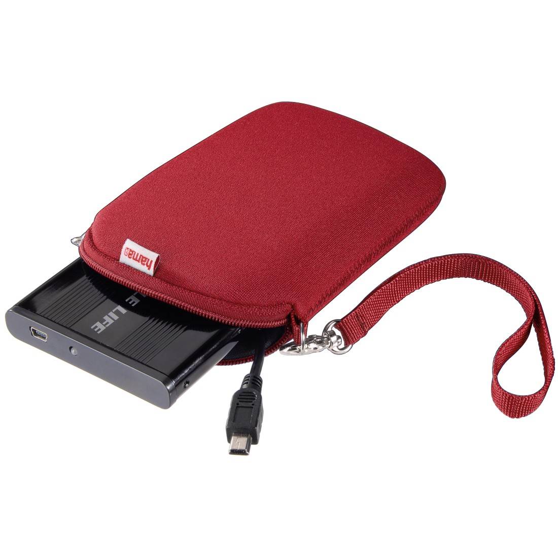 Hama 00095507 00095507 Festplatten-Tasche 6.35 cm (2.5 Zoll) Rot