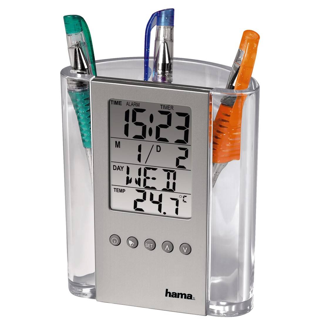 LCD THERMOM./PENHOLDER