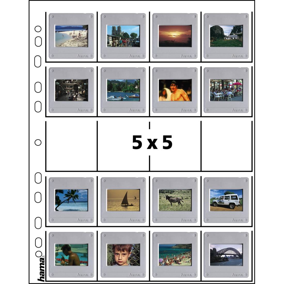 Hama 00002014 Diahüllen Transparent 5 x 5 cm