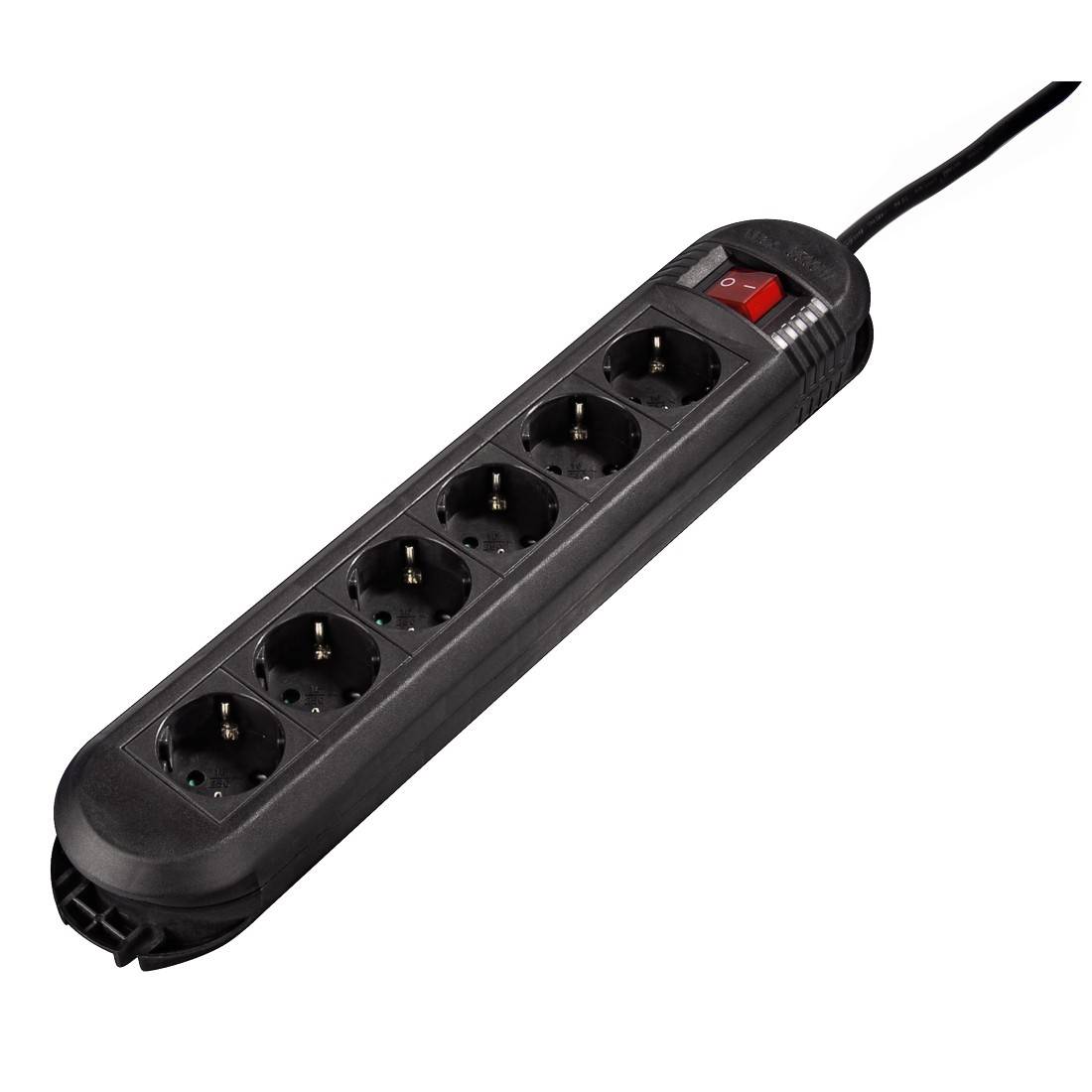 Hama 00047885 Steckdosenleiste mit Schalter 6fach Schwarz Schutzkontakt 1 St.
