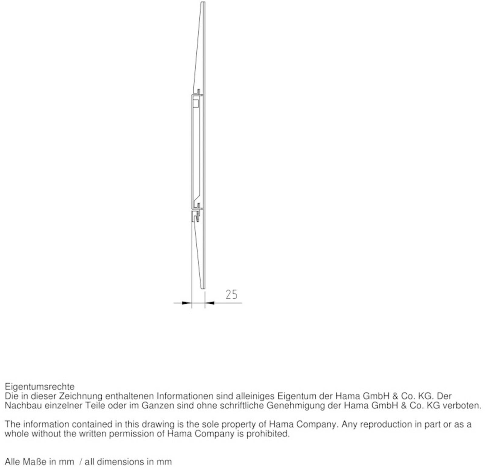 Hama FIX "Ultraslim" XL TV-Wandhalterung 94,0 cm (37") - 228,6 cm (90") Starr