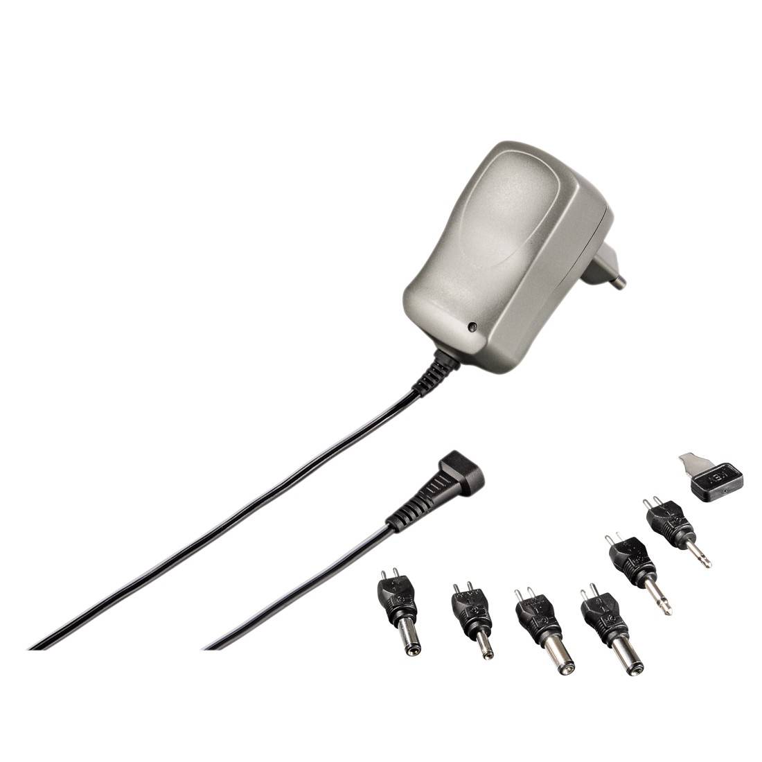 Hama 00046586 Steckernetzteil, einstellbar 3 V/DC, 4.5 V/DC, 5 V/DC, 6 V/DC, 7.5 V/DC, 9 V/DC, 12 V/DC 600mA