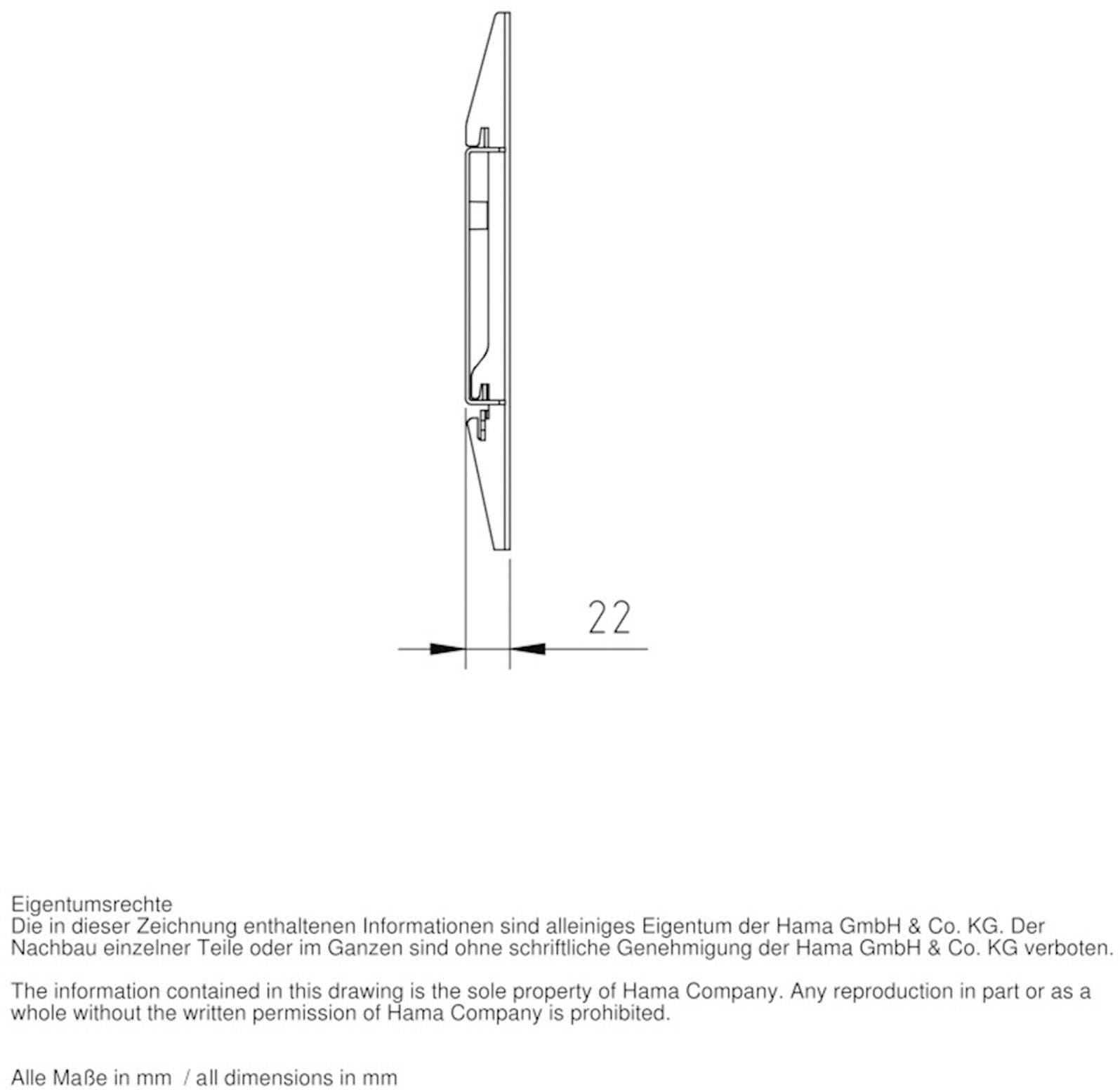 Hama TV-Wandhalterung 25,4 cm (10") - 134,6 cm (53") Starr