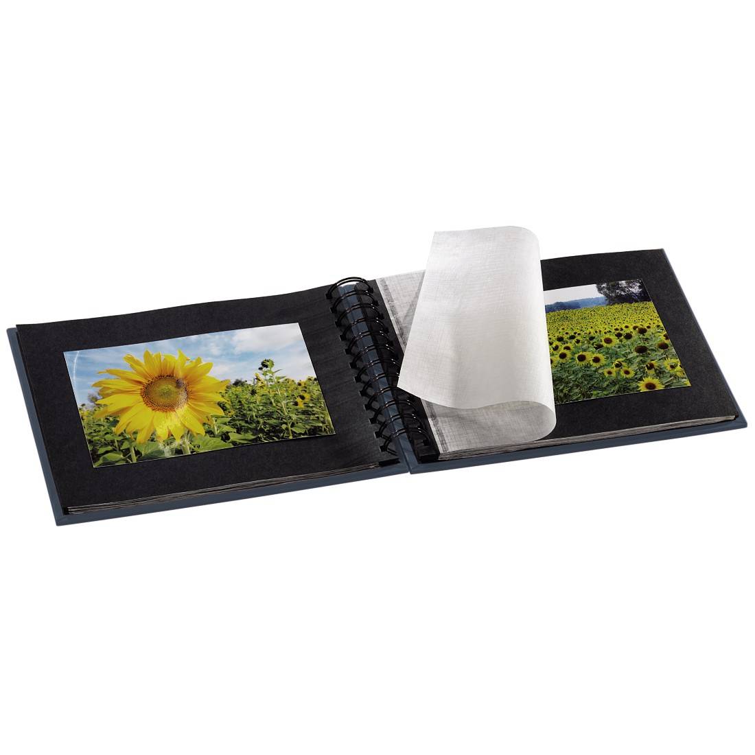 hama 00090152 Spiral-Album "Fine Art", 24x17 cm, 50 schwarze Seiten, Blau