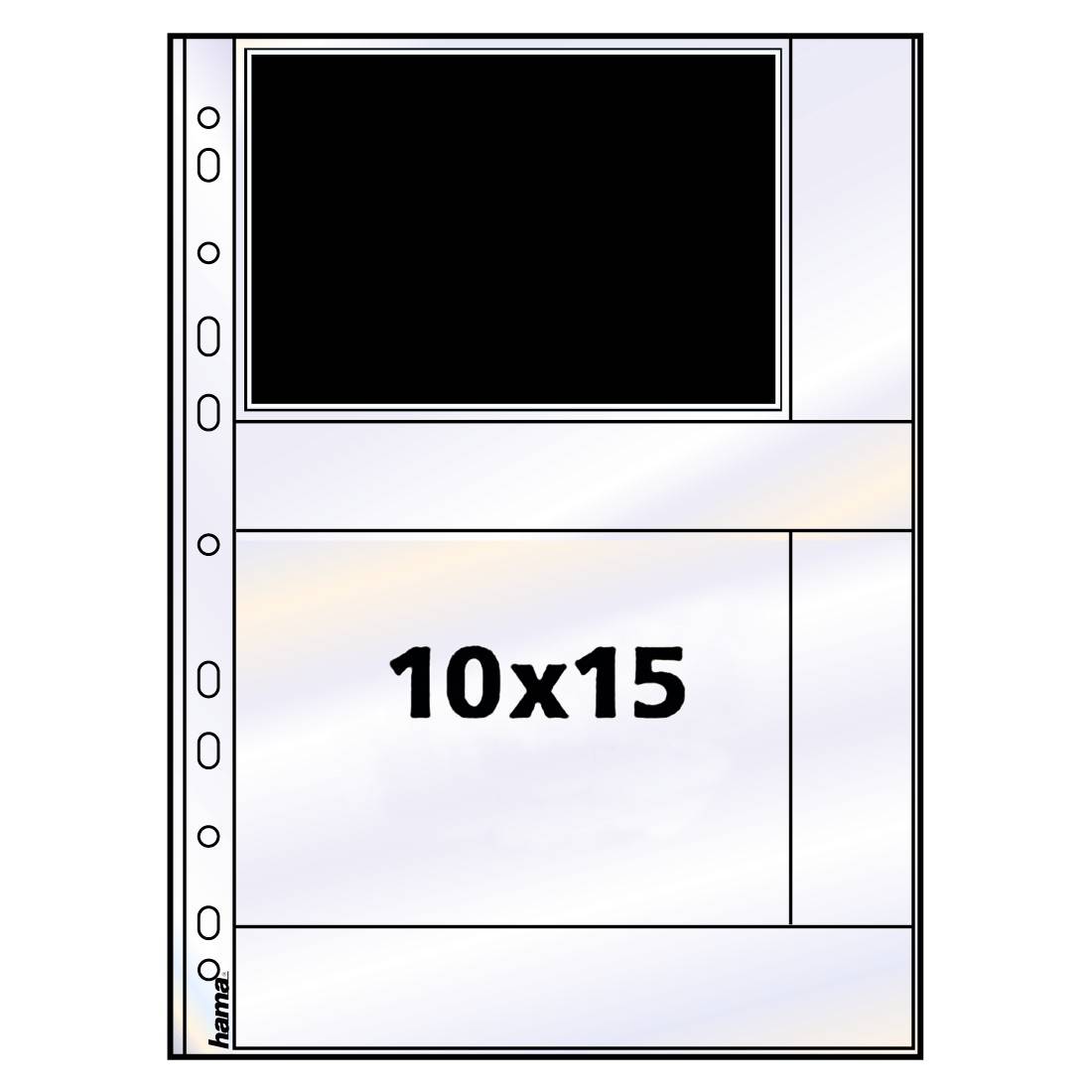 Hama 00009782 Fotohüllen Querformat Weiß 10 x 15 cm
