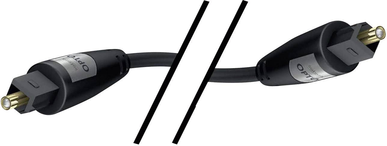 Inakustik Toslink Digital-Audio Anschlusskabel [1x Toslink-Stecker (ODT) - 1x Toslink-Stecker (ODT)] 1.50 m Schwarz