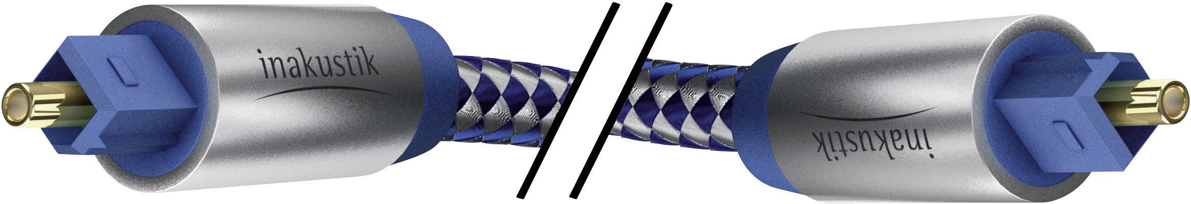 Inakustik 0041201 Toslink Digital-Audio Anschlusskabel [1x Toslink-Stecker (ODT) - 1x Toslink-Stecker (ODT)] 1.00 m Blau, Silber