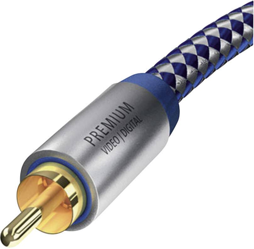 Inakustik Composite Cinch Video Anschlusskabel [1x Cinch-Stecker - 1x Cinch-Stecker] 3.00 m Blau, Silber