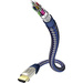 Inakustik HDMI Anschlusskabel HDMI-A Stecker, HDMI-A Stecker 8.00 m Silber-Blau 0042308 Audio Return Channel, vergoldete Steckkontakte, gesleeved