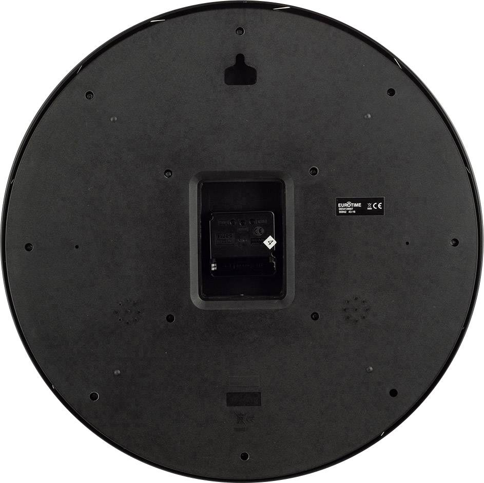 EUROTIME 56862 Funk Wanduhr 40cm Schwarz