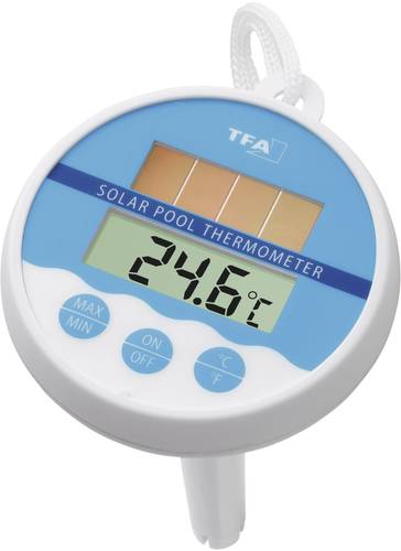 TFA Dostmann Solar Schwimmbecken-Thermometer Weiß
