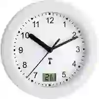 TFA Dostmann 60.3501 Funk Wanduhr 17.5cm x 5.5cm Weiß Badezimmer-/Feuchtraum geeignet TFA Dostmann 60.3501 Funk Wanduhr 17.5cm x 5.5cm Weiß Badezimmer-/Feuchtraum geeignet