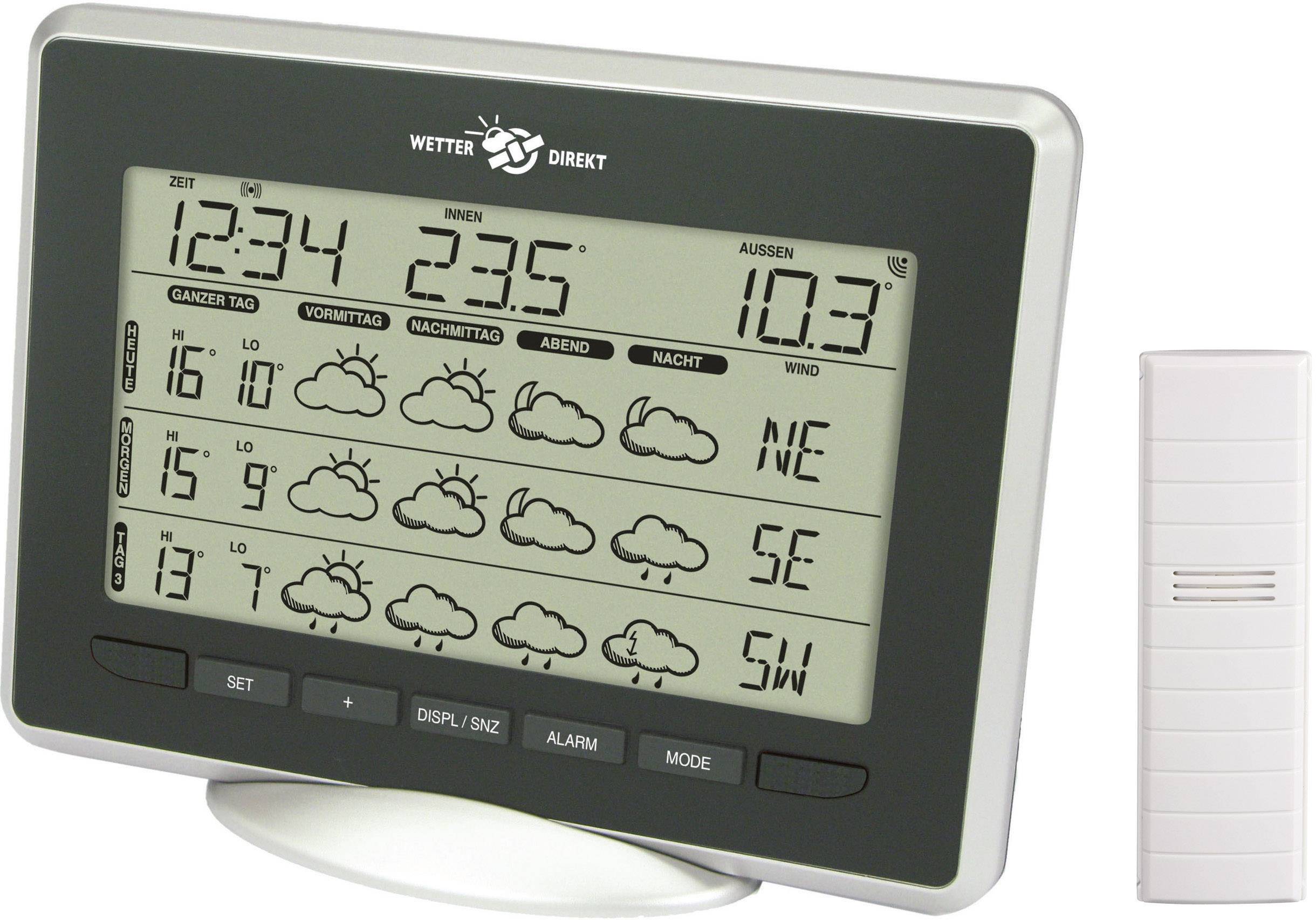 TFA Dostmann Sirius 35.5027.01 Satelliten Wetterstation Vorhersage für 5 Tage