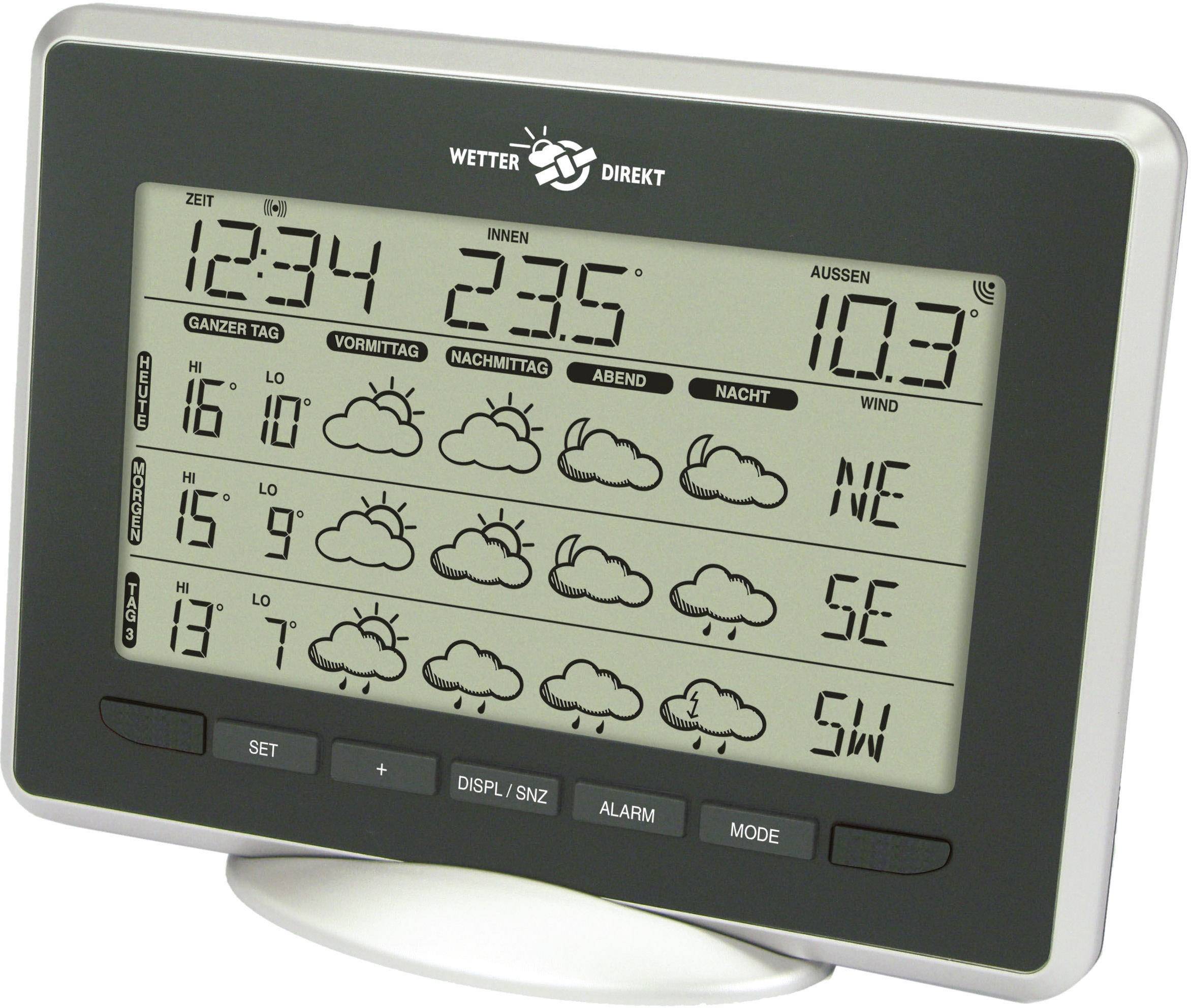 TFA Dostmann Sirius 35.5027.01 Satelliten Wetterstation Vorhersage für 5 Tage