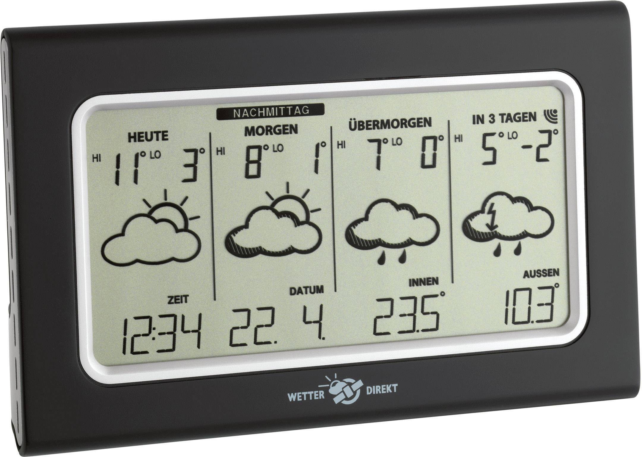 TFA Dostmann Vario 35.5032 Satelliten Wetterstation Vorhersage für 4 Tage