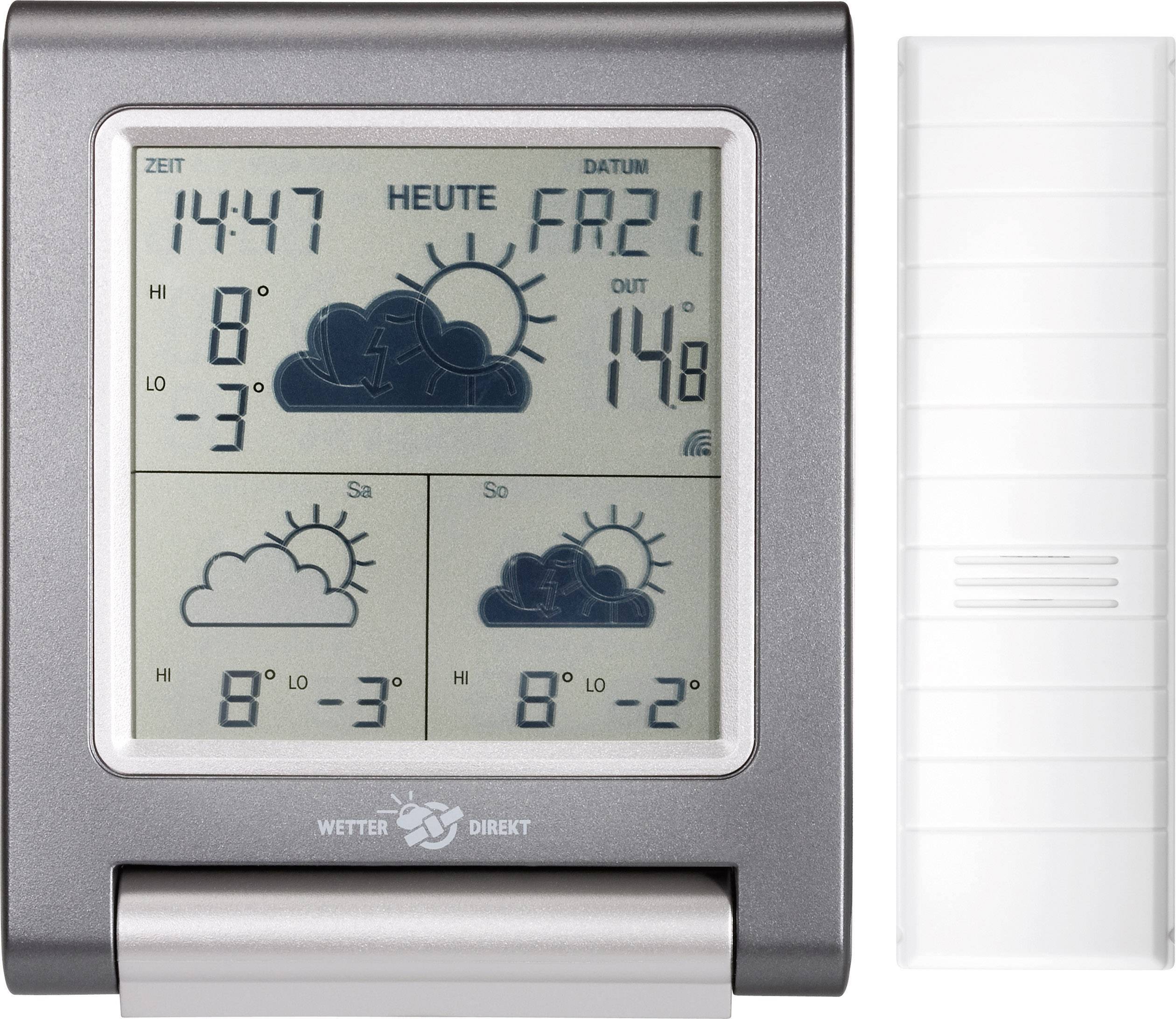 TFA ZETA 35.5028 Satelliten Wetterstation Vorhersage für 3 Tage