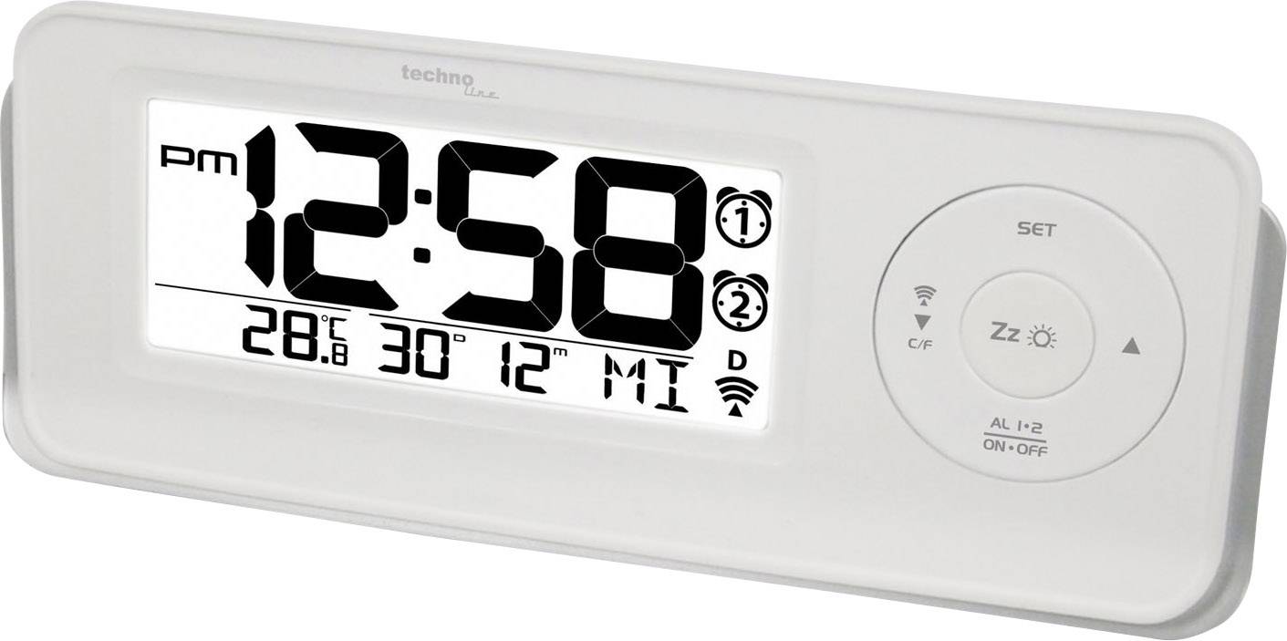Techno Line 09599 WT 498s Funk Wecker Weiß Alarmzeiten 2