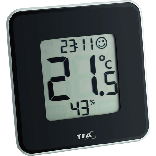 TFA Dostmann Style Thermo-/Hygrometer Schwarz