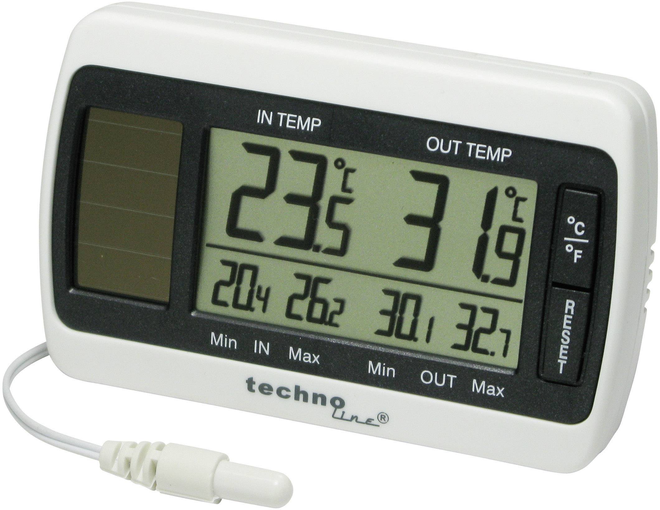 Techno Line Solar Innen- Außenthermometer WS 7008