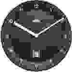 Braun 66012 Funk Wanduhr 20cm Schwarz Schleichendes Uhrwerk (lautlos)