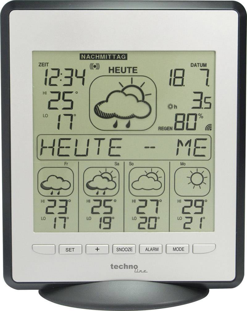 Techno Line WD 9550 Satelliten Wetterstation Vorhersage für 4 Tage
