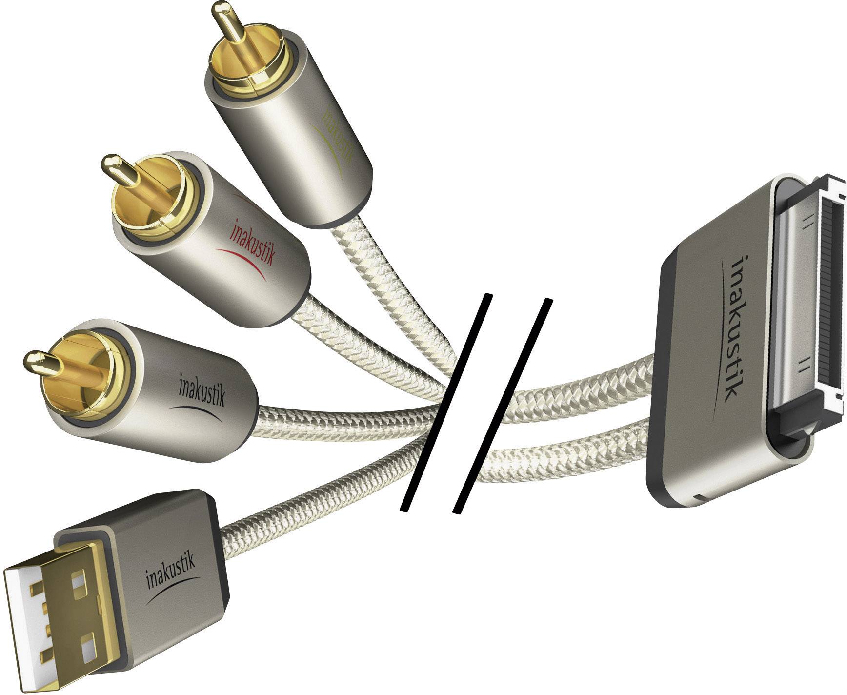 Inakustik USB-Kabel 2.00 m Weiß vergoldete Steckkontakte 00440102