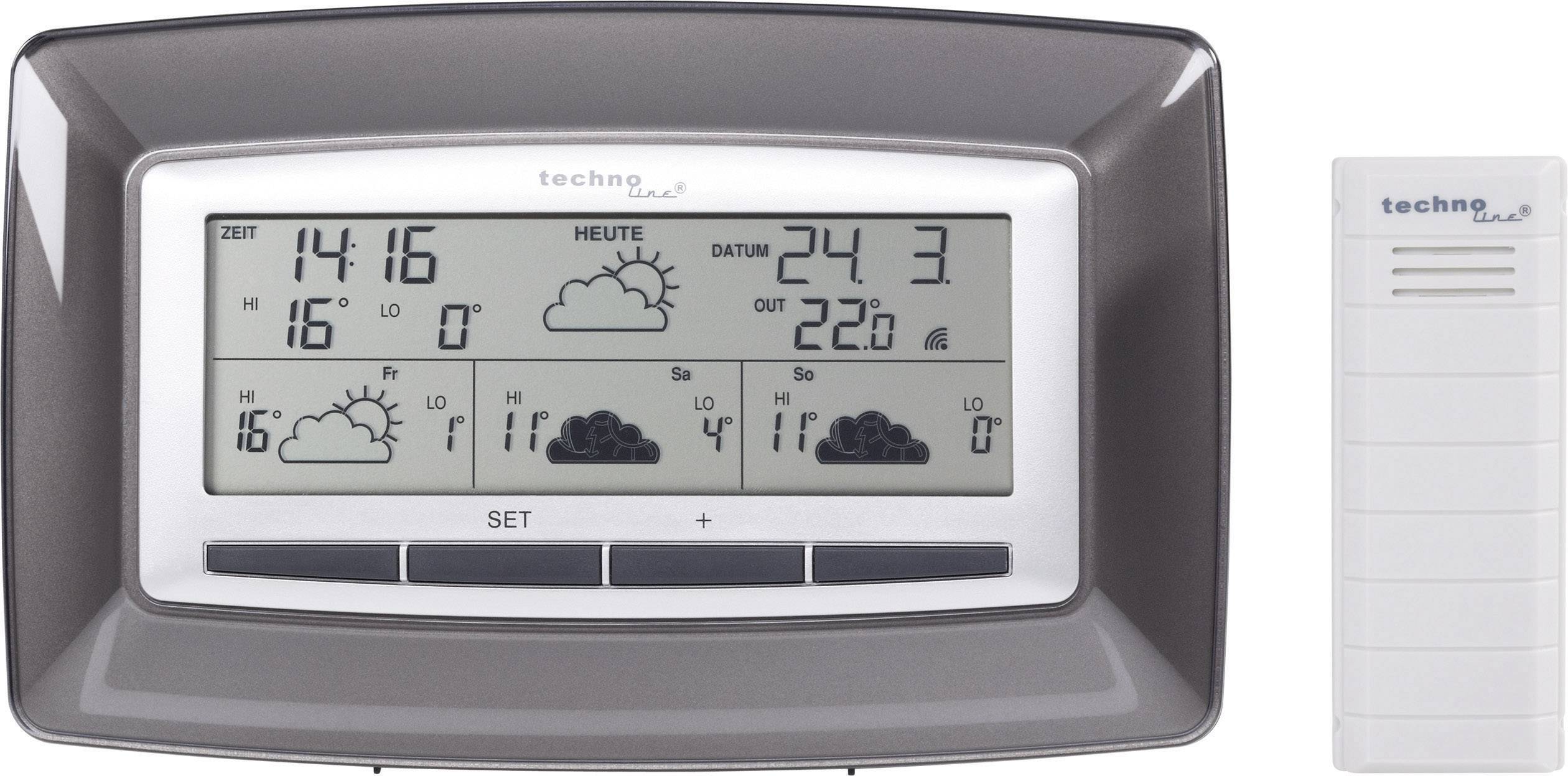 Techno Line WD 4005 Satelliten Wetterstation Vorhersage für 4 Tage