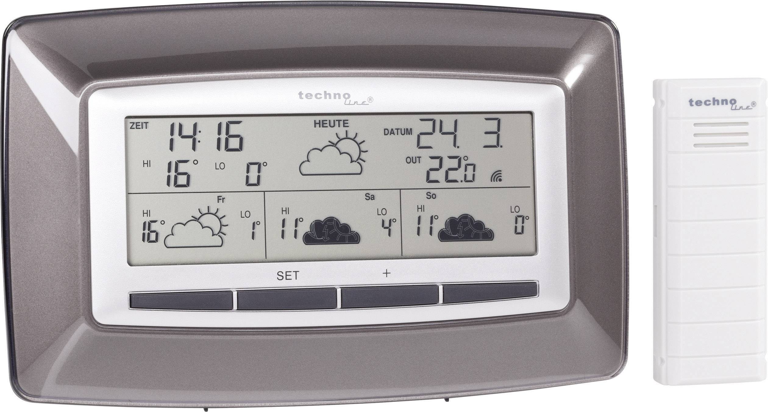 Techno Line WD 4005 Satelliten Wetterstation Vorhersage für 4 Tage