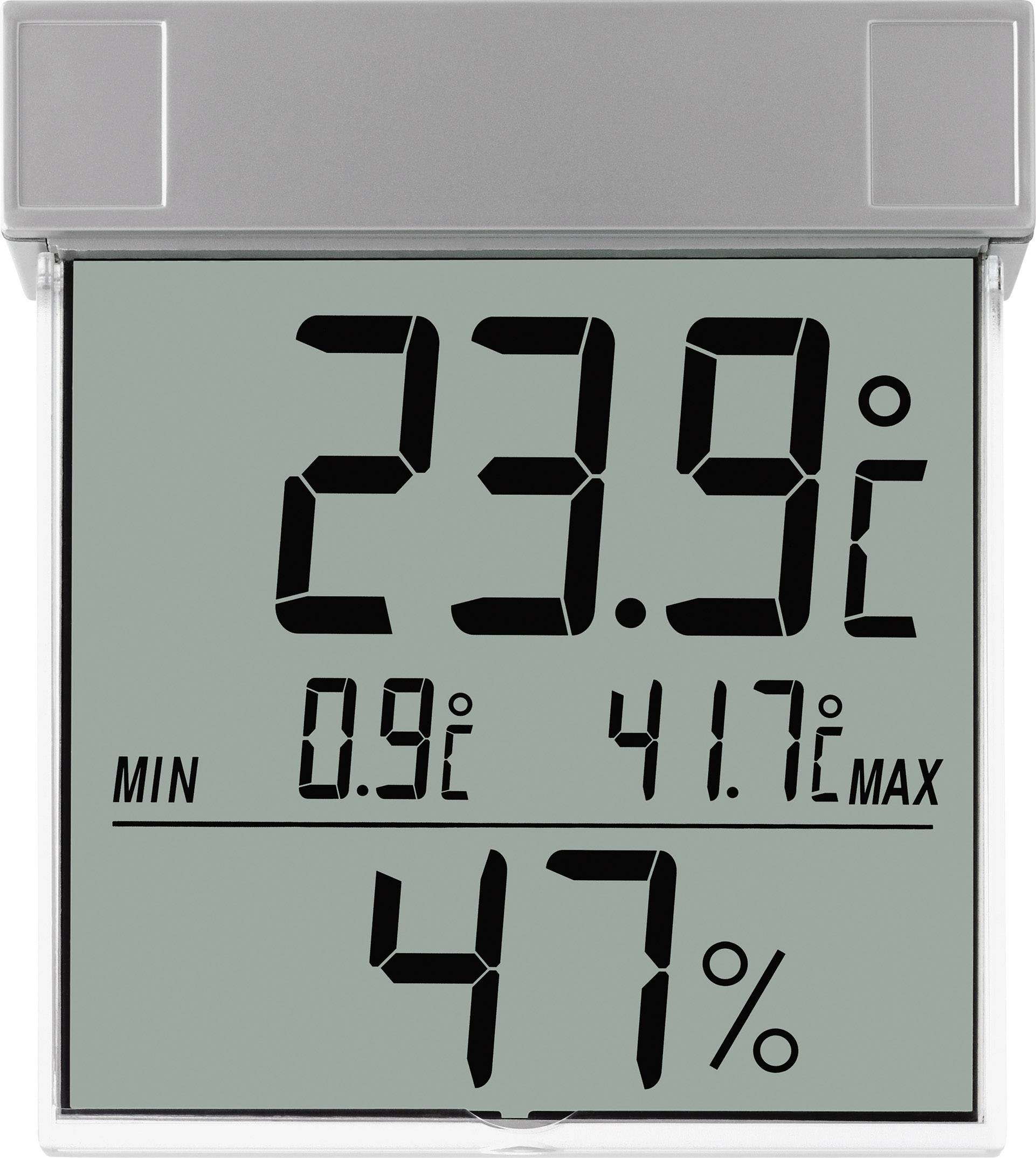 TFA Dostmann 30.5020 Fenster-Thermometer Grau