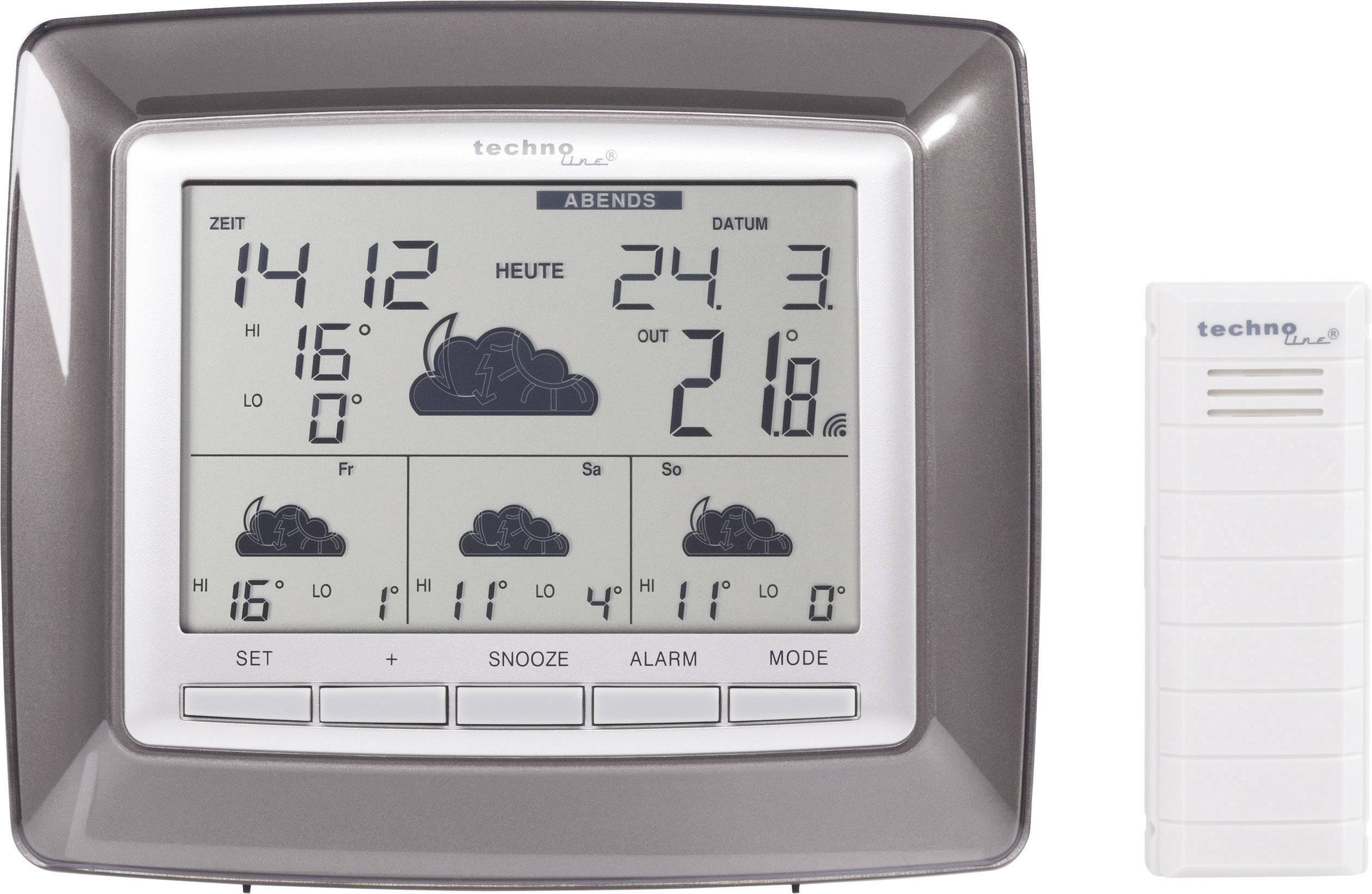 Techno Line WD 4008 WD 4008 Satelliten Wetterstation Vorhersage für 4 Tage