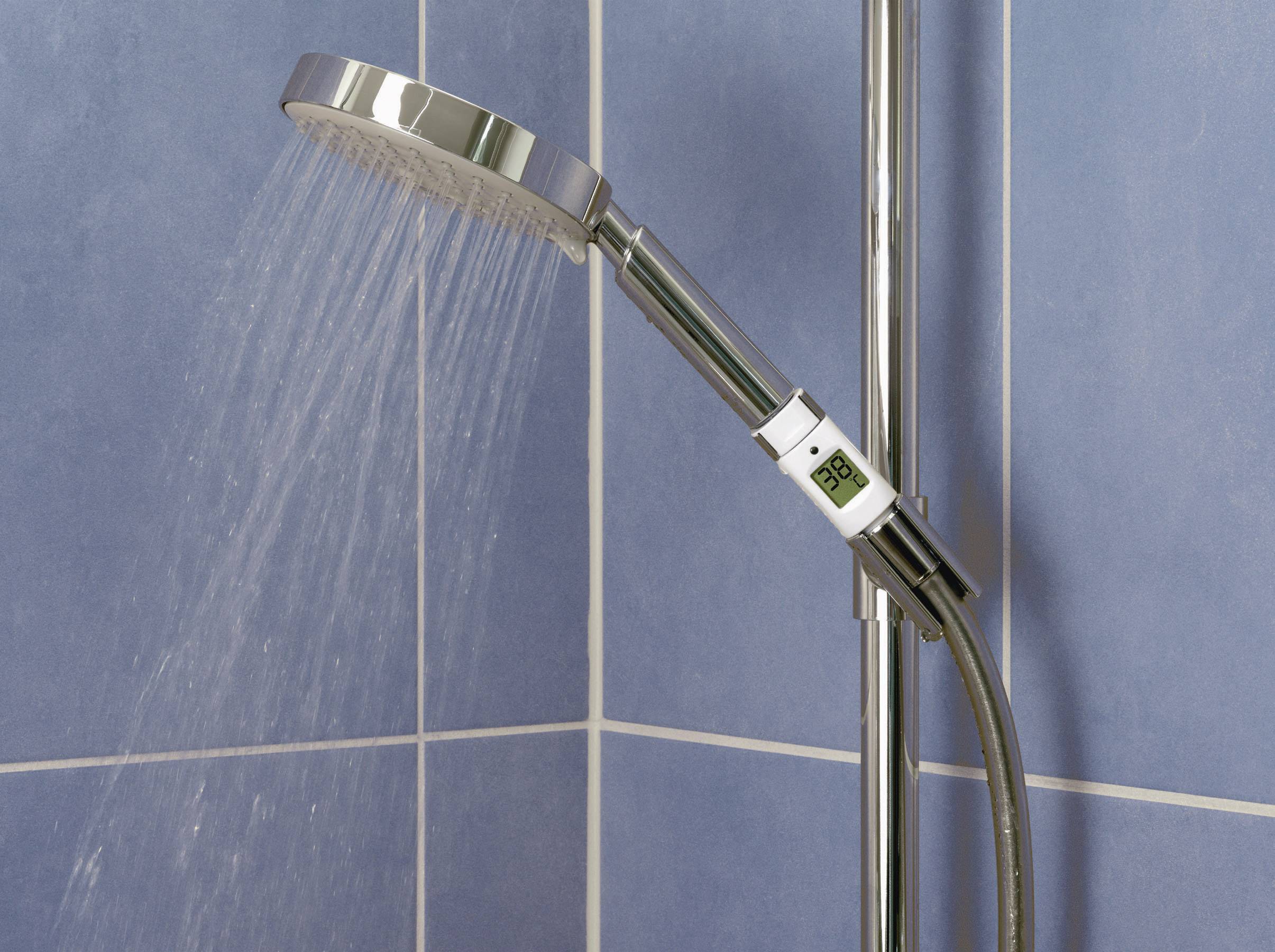 TFA Dostmann Digitales Duschthermometer Duschthermometer Weiß 30-1046